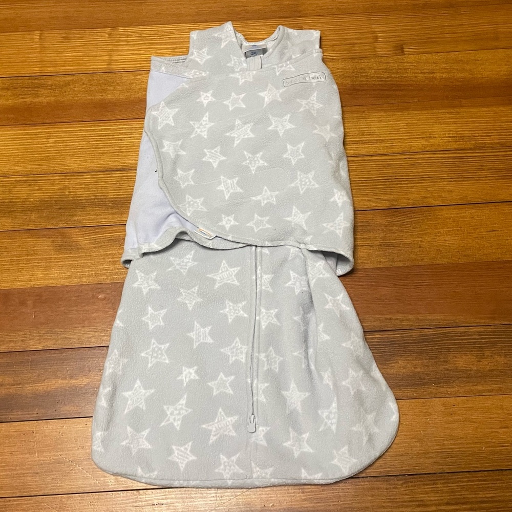 Halo Gray Fleece SleepSack Swaddles Size Small 3-6 Months - Picture 9 of 16